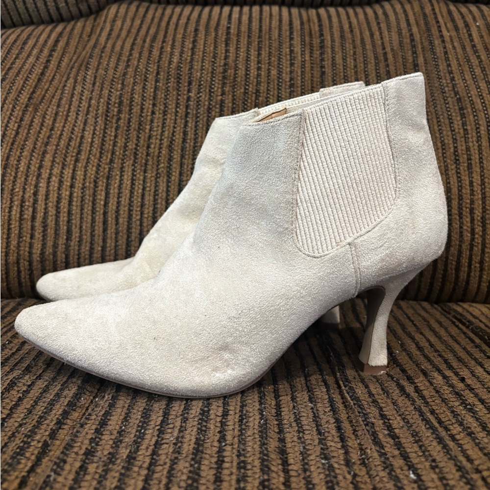 Elegant Cream Ankle Boots